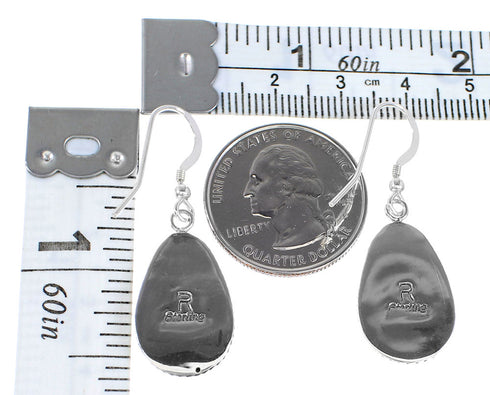 Multicolor Authentic Sterling Silver Southwest Hook Dangle Earrings YX94609